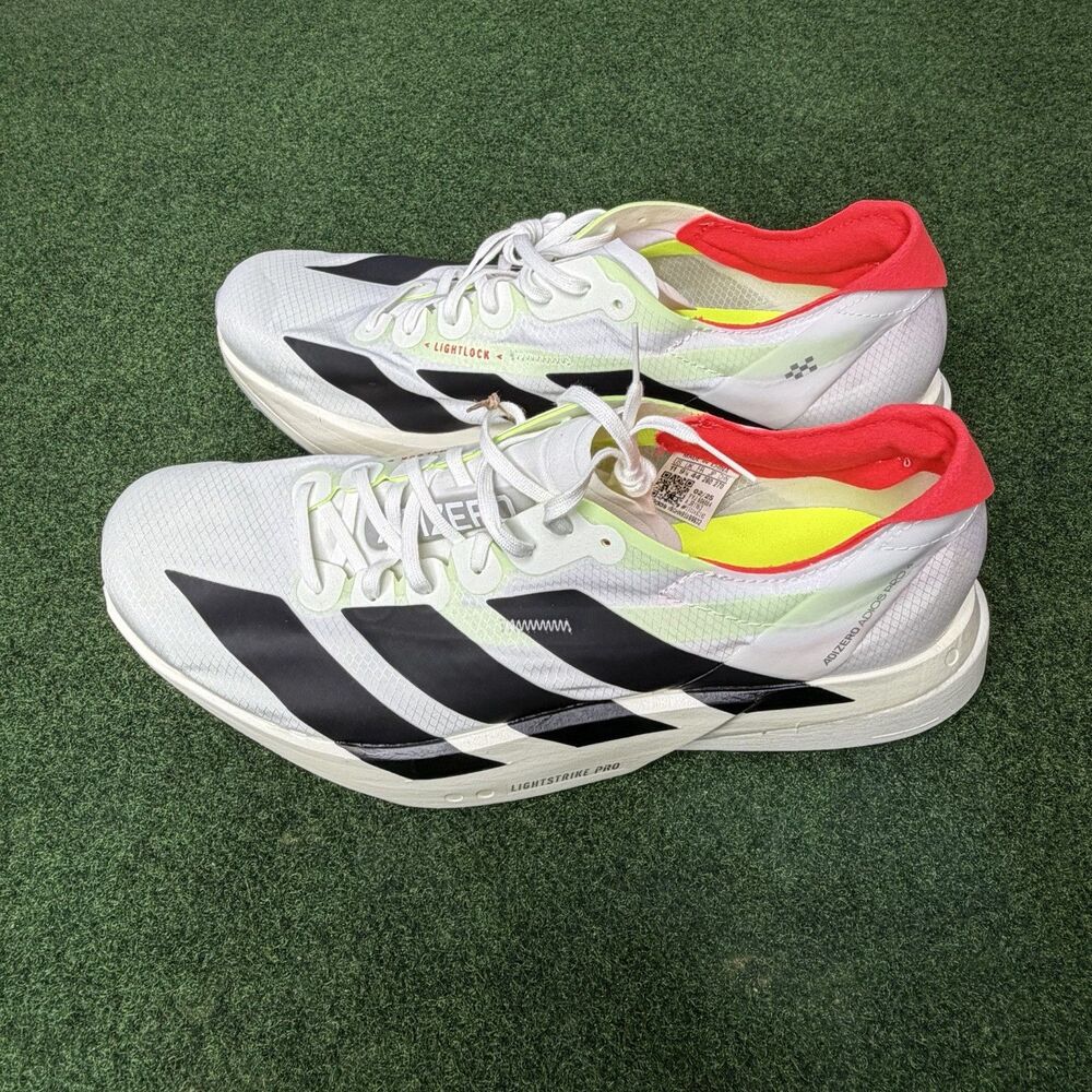 Sz 11 Adidas Adizero Pro 4 White/Black/Volt Women’s Running Shoes
